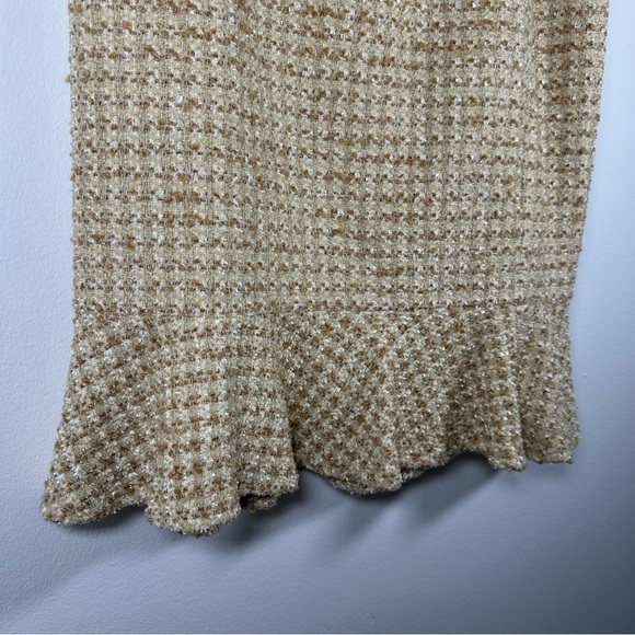 ESCADA Gold Tweed Long Skirt Size 42 Old Money Classic - Picture 5 of 14